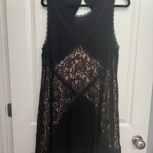 Torrid Black Lace Trim Top